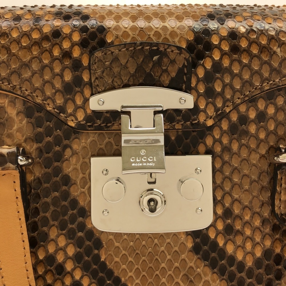 Gucci Ladylock Python Handbag Beige - Picture 10 of 12
